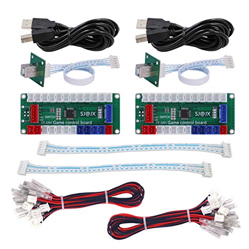 SJ@JX Arcade Game USB Encoder Zero Delay 2 Player Gamepad Button Joystick Controller for Nintendo Switch PC PS3 Raspberry Pi MAME SJ@JX Arcade Game USB Encoder Zero Delay 2 Player Gamepad Button Joystick Controller for Nintendo Switch PC PS3 Raspberry Pi MAME von SJ@JX
