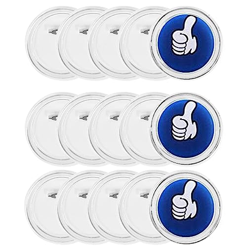 SJBAUTYO 15 Stück Buttons Transparente,Abzeichen Klar Knopf Diy Badge 58 mm,für Foto Bild Kleidung von SJBAUTYO