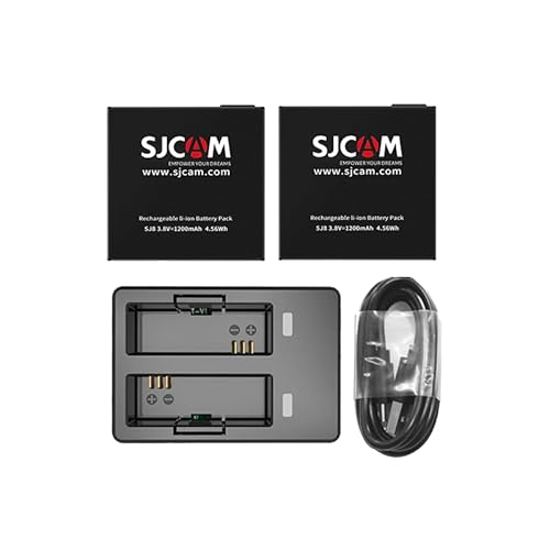 SJCAM 2X 1200mAh Akku mit wiederaufladbarer Action-Kamera, USB-Doppelladegerät und Ferngesteuerte Uhr SJ8PRO SJ8 Air and SJ8 Dual Screen Modell von SJCAM