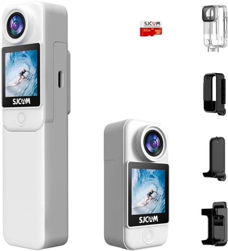 SJCAM C300 Action Kamera 4K30fps, 1.33'' Dual Touchscreen Sportkamera, 2.4G/5G Dual WiFi 20MP Helmkamera, 6-axis EIS Unterwasserkamera 30m Wasserdicht mit 2800+1000mAh Dual Akku von SJCAM