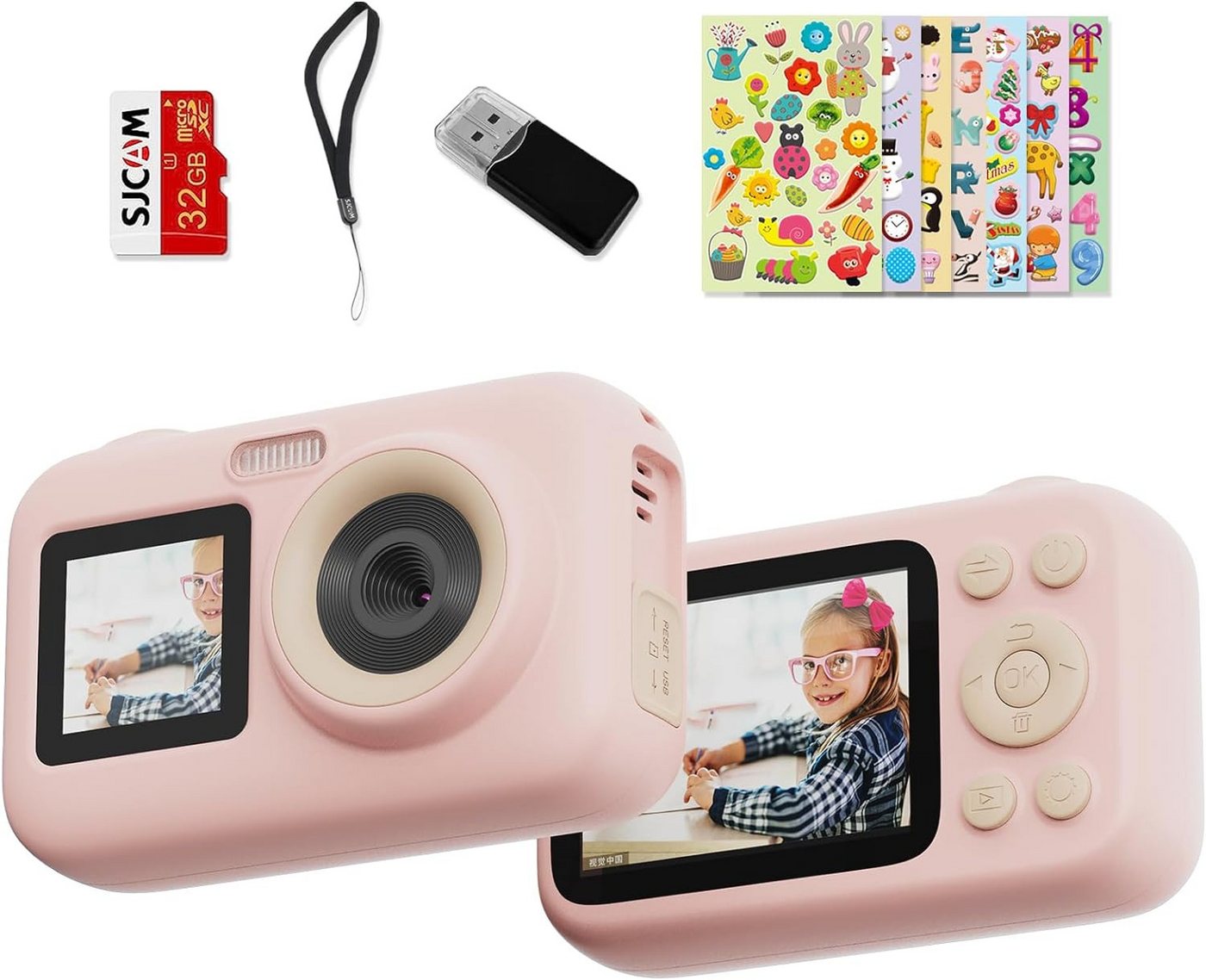 SJCAM Doppelbildschirm Weihnachten Geburtstag Geschenke für Mädchen Jungen Kinderkamera (44 MP, 1080P HD Digital Video Kamera für Kleinkinder 3 4 5 6 7 8 9 10 Jahre) von SJCAM
