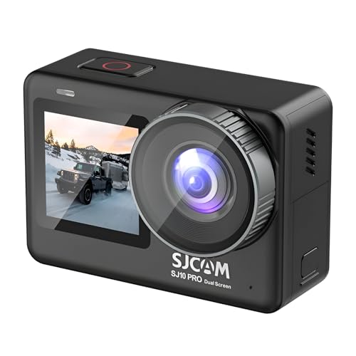 SJCAM SJ10PRO 4K60FPS Action Cam 5Ghz WiFi Kamera, 2.33'' Berührungsbildschirm 170° FOV Sportkamera mit 6-aixs Stabilisierung, 5M Körper wasserdicht Unterwasserkamera von SJCAM