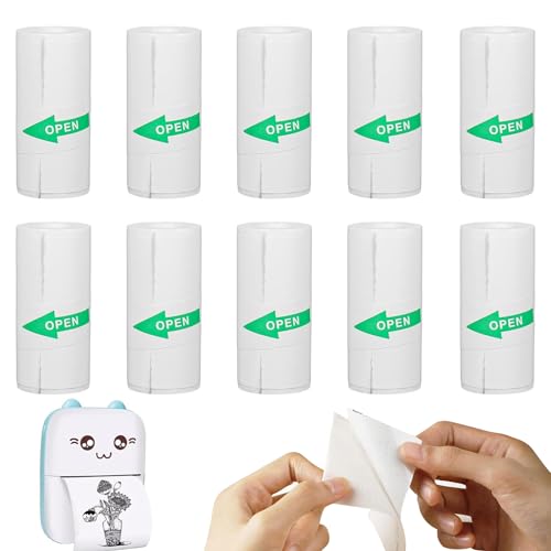 Thermopapier für Kinder Sofortbildkameras, 10 Rollen Thermorollen, 5.7 x 2.5 cm Kassenrollen, Thermopapier für Kinder Mobiler Fotodrucker für Sofortbildkameras(Weiß) Thermopapier für Kinder Sofortbildkameras, 10 Rollen Thermorollen, 5.7 x 2.5 cm Kassenrollen, Thermopapier für Kinder Mobiler Fotodrucker für Sofortbildkameras(Weiß) von SJDOFU