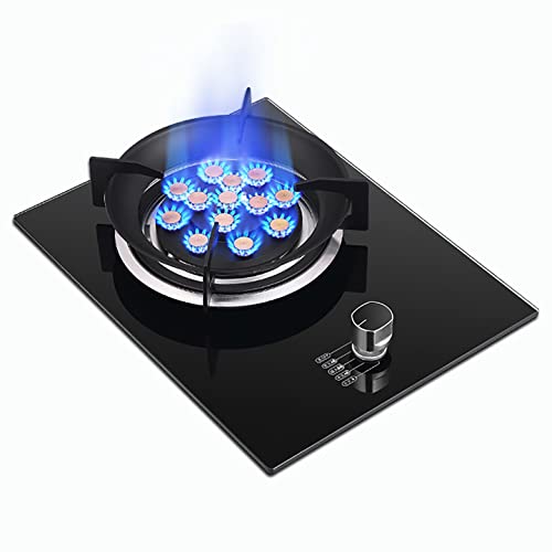 Brenner Gasherd, 7,2 kW, eingebauter 1 Brenner, 13-Kammer-Wok-Brenner, explosionsgeschützte, schwarze gehärtete Glasscheibe, leicht zu reinigen, geeignet für Erdgas/Propangas, Gusseisen Brenner Gasherd, 7,2 kW, eingebauter 1 Brenner, 13-Kammer-Wok-Brenner, explosionsgeschützte, schwarze gehärtete Glasscheibe, leicht zu reinigen, geeignet für Erdgas/Propangas, Gusseisen von SJKJNK