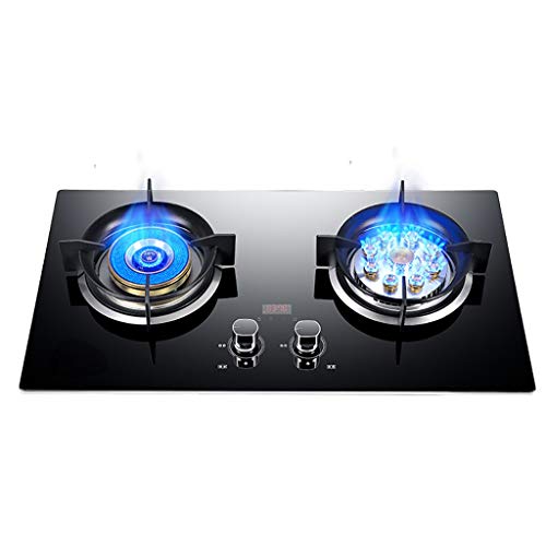 Gaskochfeld, schwarzes gehärtetes Glas, 73 cm breit, 2 Brenner Gasherd – 4,2 kW direktes Feuer + 4,2 kW mit neun Mulden, heftiges Feuer, kompakter Butan-/Propangaskocher Gaskochfeld, schwarzes gehärtetes Glas, 73 cm breit, 2 Brenner Gasherd – 4,2 kW direktes Feuer + 4,2 kW mit neun Mulden, heftiges Feuer, kompakter Butan-/Propangaskocher von SJKJNK