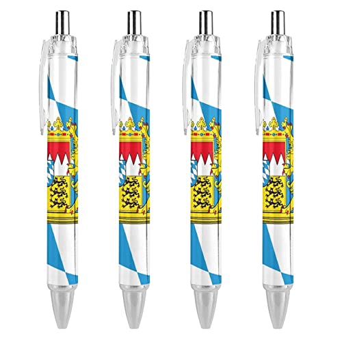SJOAOAA Fahne von Freie Bayern Druckkugelschreiber 0,5 mm dicke Spitze schwarze Tinte Stifte Premium Qualität Schreibgerät 4PCS von SJOAOAA