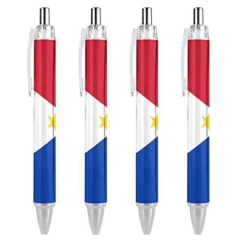 SJOAOAA Kugelschreiber mit Philippinen-Flagge, einziehbar, 0,5 mm, schwarze Tinte, Premium-Qualität, Schreibgerät, 4 Stück SJOAOAA Kugelschreiber mit Philippinen-Flagge, einziehbar, 0,5 mm, schwarze Tinte, Premium-Qualität, Schreibgerät, 4 Stück von SJOAOAA