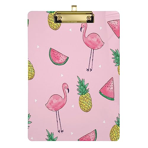 Summer Flamingo Ananas Wassermelone Klemmbretter Tropische Früchte Vögel Kunststoff A4 Briefgröße Klemmbrett Acryl Klemmbrett für Lehrer Studenten Krankenschwester Büro Niedriges Profil Silber Clip Summer Flamingo Ananas Wassermelone Klemmbretter Tropische Früchte Vögel Kunststoff A4 Briefgröße Klemmbrett Acryl Klemmbrett für Lehrer Studenten Krankenschwester Büro Niedriges Profil Silber Clip von SJOAOAA