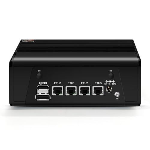 SJRC Mini PC AMD Ryzen 7 7840HS, 4 x 2.5GbE i226V LAN, 16GB DDR5 RAM 256GB NVMe SSD, Desktop Micro PC Triple 4K Display, USB4 40Gbps, Win 11 Pro, for Home Office, Firewall, Server von SJRC
