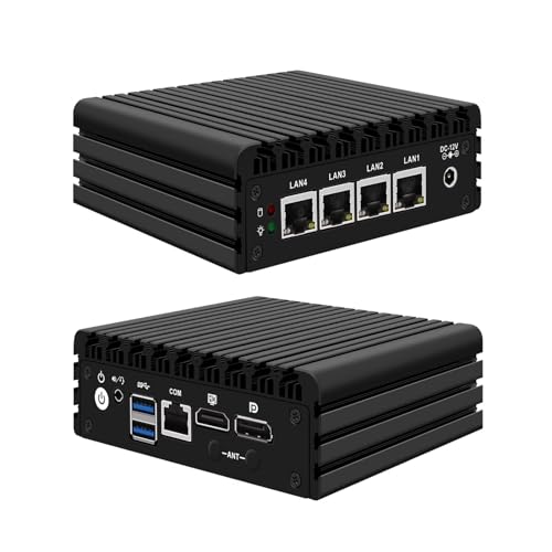 SJRC Pentium J3710 Fanless Mini PC, 4X 2.5GbE LAN, OPNsense Micro Firewall Appliance Dual 4K HD/DP, Desktop Compact PC 8GB DDR3 RAM 512GB SSD, RJ45 COM, 2 x USB3.0 for Home Office SJRC Pentium J3710 Fanless Mini PC, 4X 2.5GbE LAN, OPNsense Micro Firewall Appliance Dual 4K HD/DP, Desktop Compact PC 8GB DDR3 RAM 512GB SSD, RJ45 COM, 2 x USB3.0 for Home Office von SJRC