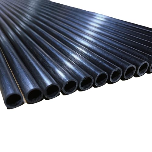 Kohlefaserrohr 2/2,5/3/4/5/6/8/10 mm, Hohlrohr-Kohlefaserrohr, for Drachenmodell, RC-Modellflugzeug, DIY-Quadcopter (5 Stück, 6 x 3 x 300 mm)(5Pcs 1.8x1x300mm) von SJZHUYUE
