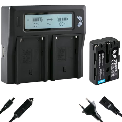 SK Akku Ersatz für Sony NP-FM500H |- 2400mAh -| NP-FM500 + LCD Dual Charger für Sony Alpha 77 99 II A68 A99 II DSLR A700 A850 A900 VG-C99AM SK Akku Ersatz für Sony NP-FM500H |- 2400mAh -| NP-FM500 + LCD Dual Charger für Sony Alpha 77 99 II A68 A99 II DSLR A700 A850 A900 VG-C99AM von SK GAMES