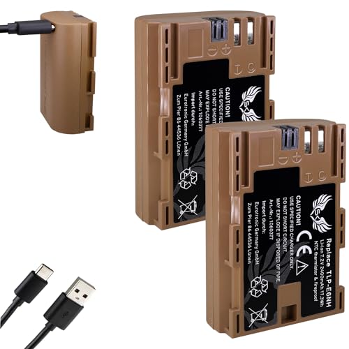 2X SK Akku Ersatz für Canon LP-E6NH |- 2400mAh -| LP-E6N LP-E6 mit USB Typ-C Ladebuchse/NTC-Sensor & V1-Gehäuse für Canon EOS R R5 R6 R7 6D 7D 90D 2X SK Akku Ersatz für Canon LP-E6NH |- 2400mAh -| LP-E6N LP-E6 mit USB Typ-C Ladebuchse/NTC-Sensor & V1-Gehäuse für Canon EOS R R5 R6 R7 6D 7D 90D von SK Games