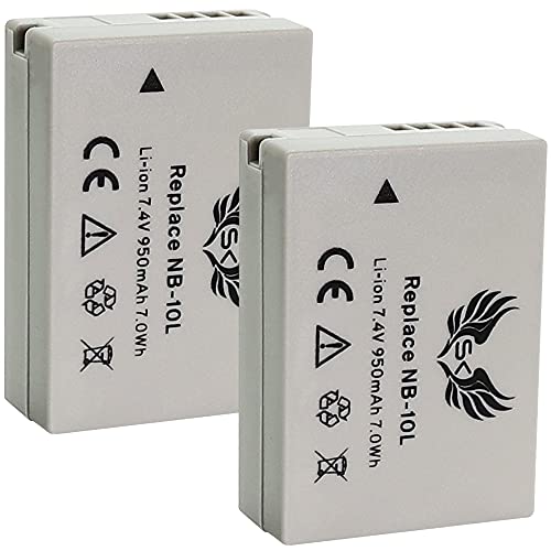 2X SK Akku Ersatz für Canon NB-10L | 950mAh | PowerShot G1X G3X / G15 / G16 // SX40 HS SX50 HS SX60 HS 2X SK Akku Ersatz für Canon NB-10L | 950mAh | PowerShot G1X G3X / G15 / G16 // SX40 HS SX50 HS SX60 HS von SK Games