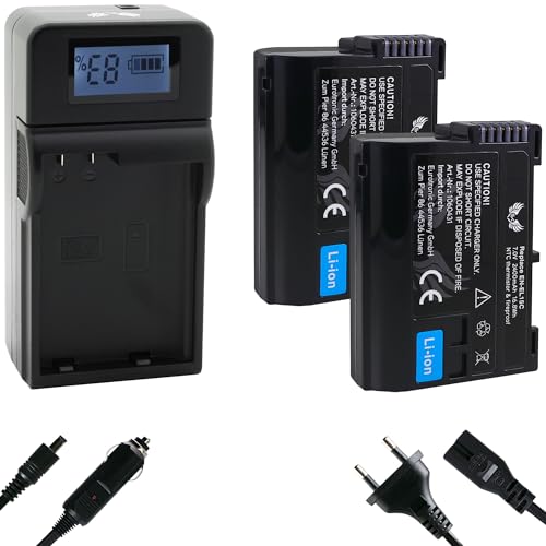 2X SK Akku Ersatz für Nikon EN-EL15c /- 2400mAh -/ mit NTC-Sensor & V1-Gehäuse + Speed Charger EN-EL15b EN-EL15a EN-EL15 - für Z8 Z7 II Z6 II Z5 2X SK Akku Ersatz für Nikon EN-EL15c /- 2400mAh -/ mit NTC-Sensor & V1-Gehäuse + Speed Charger EN-EL15b EN-EL15a EN-EL15 - für Z8 Z7 II Z6 II Z5 von SK Games