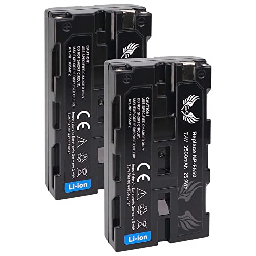 2X SK Akku Ersatz für Sony NP-F550 |- 3500mAh - LG Zellen -| Akku NP-F750 NP-F770 NP-F960 NP-F970 NP-F980 // Blitzgeräte Videoleuchten Fieldmonitore von SK Games