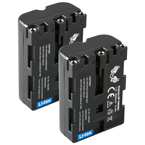 2X SK Akku Ersatz für Sony NP-FM500H |- 2040mAh -| Akku NP-FM500 NP-FM55H Sony Alpha 77 99 II A68 A77 A99 II DSLR A580 A850 A900 / VG-C77AM VG-C99AM von SK Games