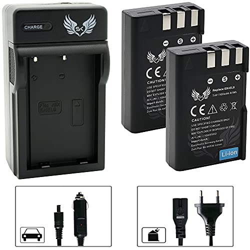 2X SK Akku Nikon EN-EL9 1100mAh + Ladegerät Charger für Nikon DSLR D40 D40A D40C D40X D60 / Nikon D3000 D5000 /// EN-EL9a EN-EL9e 2X SK Akku Nikon EN-EL9 1100mAh + Ladegerät Charger für Nikon DSLR D40 D40A D40C D40X D60 / Nikon D3000 D5000 /// EN-EL9a EN-EL9e von SK Games
