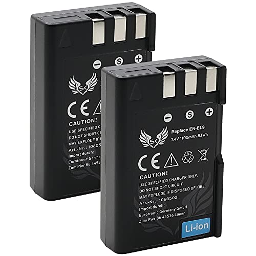 2X SK Akku Nikon EN-EL9 | 1100mAh | für Nikon DSLR D40 D40A D40C D40X D60 / Nikon D3000 D5000 /// EN-EL9a EN-EL9e 2X SK Akku Nikon EN-EL9 | 1100mAh | für Nikon DSLR D40 D40A D40C D40X D60 / Nikon D3000 D5000 /// EN-EL9a EN-EL9e von SK Games