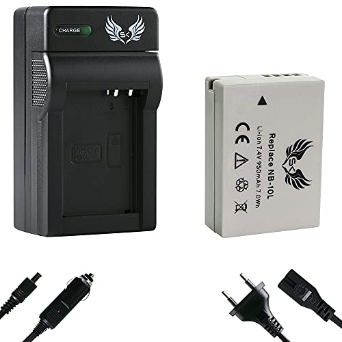 SK Akku Ersatz für Canon NB-10L // 950mAh + Charger für PowerShot G1X G3X / G15 G16 // SX40 HS SX50 HS SX60 HS SK Akku Ersatz für Canon NB-10L // 950mAh + Charger für PowerShot G1X G3X / G15 G16 // SX40 HS SX50 HS SX60 HS von SK Games