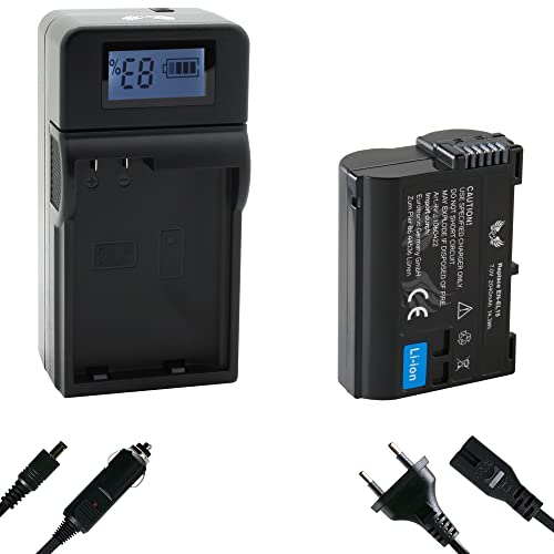 SK Akku Ersatz für Nikon EN-EL15 2040mAh + Speed Charger EN-EL15c EN-EL15b EN-EL15a für // Z6 II Z7 II // Z5 Z6 Z7 D750 D800 D810 D850 D7200 D7500 von SK Games