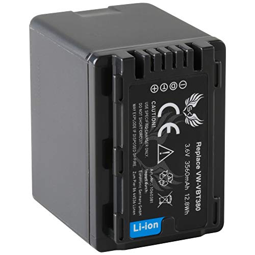 SK Akku Ersatz für Panasonic VW-VBT380 E-K | 3560mAh | VW-VBK180 VW-VBK360 VW-VBT190 VW VBK180 VBK360 VBT380 E K für Panasonic VXF999 HDC-SD90 TM90 SK Akku Ersatz für Panasonic VW-VBT380 E-K | 3560mAh | VW-VBK180 VW-VBK360 VW-VBT190 VW VBK180 VBK360 VBT380 E K für Panasonic VXF999 HDC-SD90 TM90 von SK Games