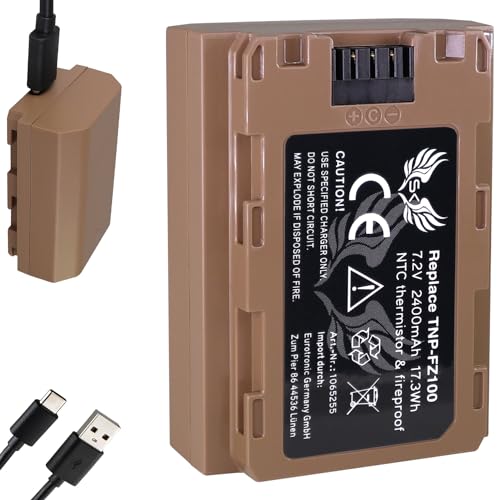 SK Akku kompatibel mit Sony NP-FZ100 |- 2400mAh -| mit USB Typ-C Ladeanschluss/NTC-Sensor & V1-Gehäuse für Sony FX30 Alpha 9 II A9 A9II A7R V ZV-E1 SK Akku kompatibel mit Sony NP-FZ100 |- 2400mAh -| mit USB Typ-C Ladeanschluss/NTC-Sensor & V1-Gehäuse für Sony FX30 Alpha 9 II A9 A9II A7R V ZV-E1 von SK Games