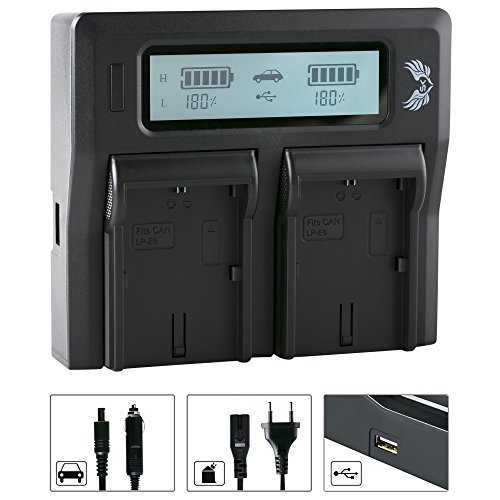 SK LCD Dual Doppel Akku Ladegerät für Canon LP-E6 LP-E6N LP-E6NH passend zu EOS R 5D 5DS R R5 R6 Mark II R7 Ra 6D 7D Mark II III IV 80D 90D XC10 XC15 SK LCD Dual Doppel Akku Ladegerät für Canon LP-E6 LP-E6N LP-E6NH passend zu EOS R 5D 5DS R R5 R6 Mark II R7 Ra 6D 7D Mark II III IV 80D 90D XC10 XC15 von SK Games
