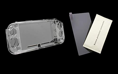 SKGAMES Hardcase Schutz Hülle Cover Case Transparent inkl. Panzerglas Display Schutz für Nintendo Switch Lite von SK Games