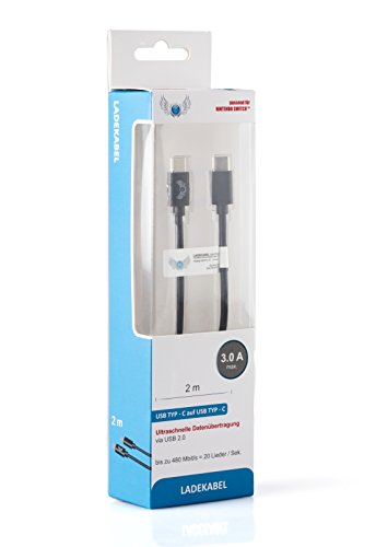 SKGAMES Nintendo Switch Ladekabel 2m, USB-C auf USB-C Schwarz SKGAMES Nintendo Switch Ladekabel 2m, USB-C auf USB-C Schwarz von SK Games