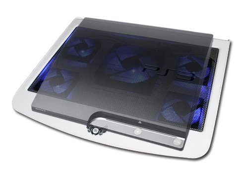 USB KÜHLER ZUSATZLÜFTER Cooler STÄNDER | 5 x LÜFTER | 2 x USB | FÜR Playstation 3 / Playstation 4 / Xbox 360 / Xbox ONE [WEIß] von SK Games