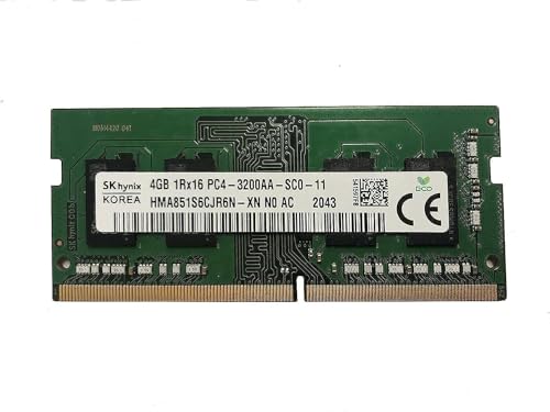 SK Hynix 4GB DDR4 3200MHz PC4-25600 1,2V 1R x 16 SODIMM Laptop Arbeitsspeicher HMA851S6CJR6N-XN OEM Paket von SK Hynix