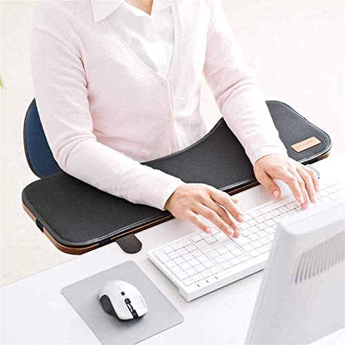 SK Studio Ergonomie Schreibtisch Extender, Tastatur-Handgelenkauflage,Tabelle Mounted Armlehne Regal Elbow Ablageständer, um Kippen und Fold-Down Braun 65x23x2cm… von SK Studio