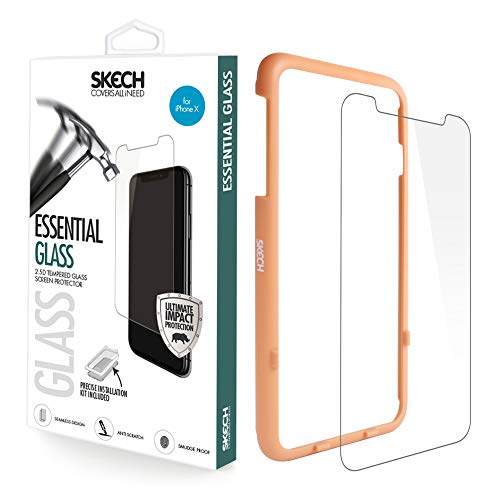 Skech Essential Tempered Glass HD Panzerglas für das Apple iPhone 11 Pro / Xs / X [Anti-Fingerabdruck, 9H Härtegrad, 3D Touch, Bruchsicher, Abgerundete Kanten] - SK29-GLPE-1 von SKECH