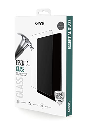 Skech Folie kompatibel mit Apple iPad mini 6 (2021) Essential Tempered Glass HD Displayschutzfolie [Anti-Fingerabdruck, 9H Härtegrad, Bruchsicher, Abgerundete Kanten] von SKECH