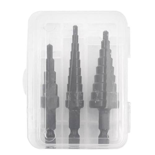 3-12 mm HSS-Stufenbohrer-Set, stickstoffbeschichtet, gerade Nut, Schnellarbeitsstahl, verstärkter Kegel, konischer Sechskantschaft, Lochschneider 3-12 mm HSS-Stufenbohrer-Set, stickstoffbeschichtet, gerade Nut, Schnellarbeitsstahl, verstärkter Kegel, konischer Sechskantschaft, Lochschneider von SKFGNX