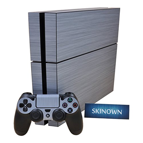 SKINOWN™ PS4 Skins Sliver Wood Grain Sticker Vinly Decal Cover for Sony PS4 PlayStation 4 Console and Controller von SKINOWN