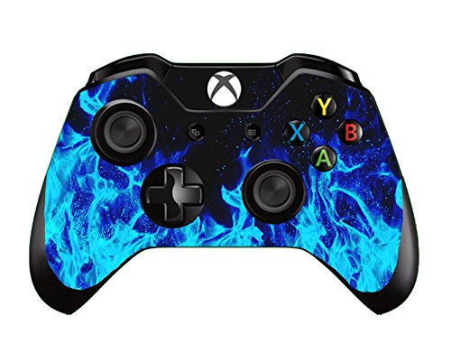 SKINOWN Skin Sticker Vinly Decal Cover für Microsoft Xbox One DualShock Wireless Controller (Blue Flame) von SKINOWN