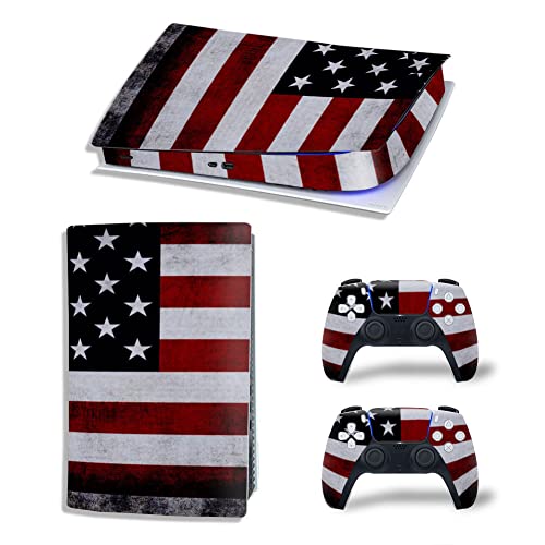 SKINOWN Skin Sticker für Playstation PS5 Digital Edition Konsole und Controller - Amerikanische Flagge von SKINOWN