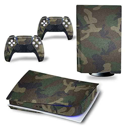 SKINOWN Skin Sticker für Playstation PS5 Digital Edition Konsole und Controller Camouflage von SKINOWN