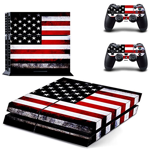 skinown PS4 Skins USA Flagge American Flagge Aufkleber Vinyls Aufkleber Cover für Sony PS4 Playstation 4 Konsole und Controller von SKINOWN
