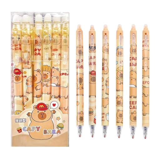 SKIPTHYBER Capybara Radierbarer Kugelschreiber Stifte Set, 6pcs Tier radierbaren Gelstiften, Kugel am Ende zum Entfernen der Tinte Kugelschreiber Blau, Durchmesser der Mine 0,5mm SKIPTHYBER Capybara Radierbarer Kugelschreiber Stifte Set, 6pcs Tier radierbaren Gelstiften, Kugel am Ende zum Entfernen der Tinte Kugelschreiber Blau, Durchmesser der Mine 0,5mm von SKIPTHYBER