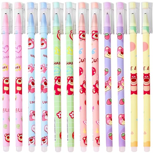 SKIPTHYBER Radierbarer Kugelschreiber 12 Stück Radierbare Stifte Bear Cartoon Löschbarer Stift 0,5 mm löschbare Gelstifte, für Studenten Geschenk, Schul Bürobedarf SKIPTHYBER Radierbarer Kugelschreiber 12 Stück Radierbare Stifte Bear Cartoon Löschbarer Stift 0,5 mm löschbare Gelstifte, für Studenten Geschenk, Schul Bürobedarf von SKIPTHYBER