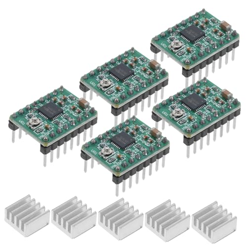 SKISUNO 5Stücke Steppermotor Treibermodul mit Kühlkörper für Einstellbarer Strom Verschiedene Stufenauflösungen Einfache Steuerung Langlebig Robust SKISUNO 5Stücke Steppermotor Treibermodul mit Kühlkörper für Einstellbarer Strom Verschiedene Stufenauflösungen Einfache Steuerung Langlebig Robust von SKISUNO