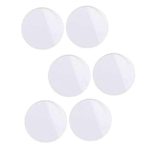 SKISUNO 6 Stück Runde Uhrengläser Flache Uhrengläser Ersatz Für Uhrengehäuse Transparent Glänzende Kanten Keine Kratzer von SKISUNO