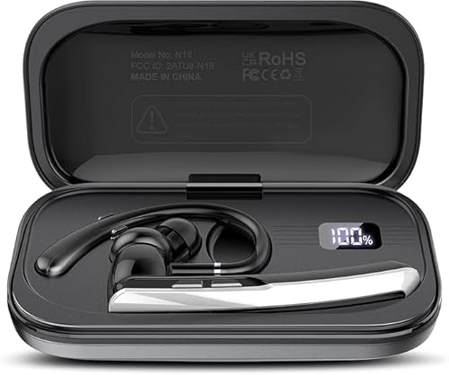 SKIUDCT 5.3 Wireless Headset Mit ENC Dual Mic, 120 Std Spielzeit In-Ear Mit LED-Ladebox, Kabellos Freisprech Mit Mikrofon, Mystisches Schwarz SKIUDCT 5.3 Wireless Headset Mit ENC Dual Mic, 120 Std Spielzeit In-Ear Mit LED-Ladebox, Kabellos Freisprech Mit Mikrofon, Mystisches Schwarz von SKIUDCT