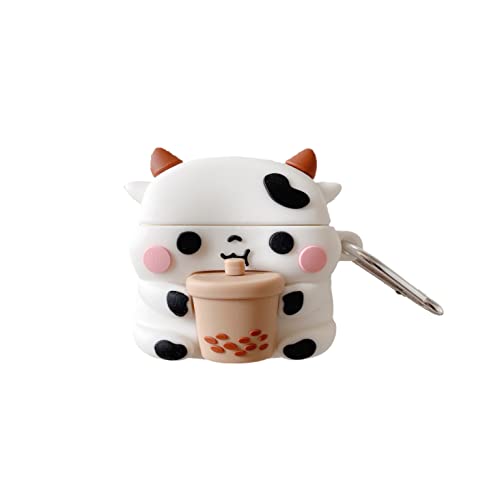 SKPY Schutzhülle für Huawei Freebuds 5i, Kawaii, Silikon, Anime, niedliche Kuh, Schutzhülle mit Schlüsselanhänger, Schutzhülle für Mädchen, Jungen, Teenager von SKPY