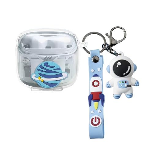 SKPY Strapazierfähige Schutzhülle, kompatibel mit JBL Tune Flex, 3D-Astronaut, stoßfeste Schutzhülle mit Schlüsselanhänger, für Jungen, Mädchen, Damen, Herren von SKPY