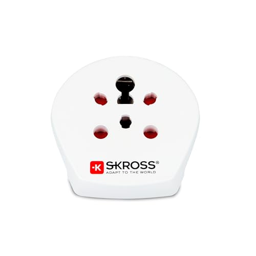 SKROSS | 1.500217-E | India Israel Denmark to Europe | Reiseadapter von Israel, Indien, Dänemark nach Europa - Spannung und Leistung: 100V - 1600W / 250V - 4000W - Schutz vor Stromschlag SKROSS | 1.500217-E | India Israel Denmark to Europe | Reiseadapter von Israel, Indien, Dänemark nach Europa - Spannung und Leistung: 100V - 1600W / 250V - 4000W - Schutz vor Stromschlag von SKROSS