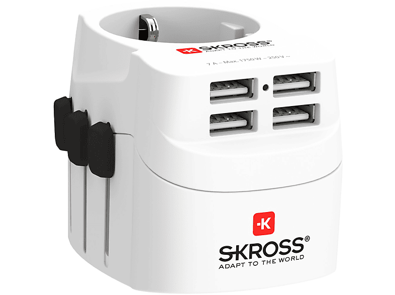 SKROSS 1302461 PRO Light USB (4x Port) Reiseadapter von SKROSS